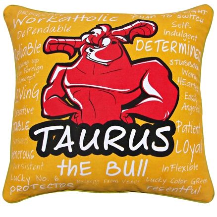 Home Blendz Cotton Printed Zodiac Cushion Cover - Taurus