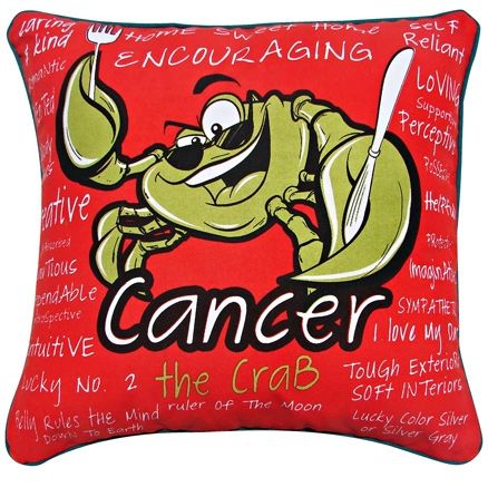 Home Blendz Cotton Printed Zodiac Cushion Cover - Cancer