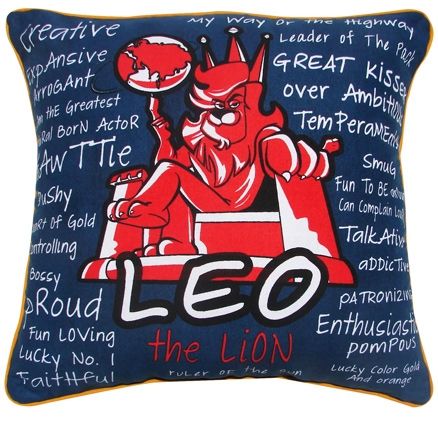 Home Blendz Cotton Printed Zodiac Cushion Cover - Leo