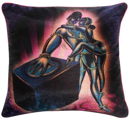 Home Blendz Digital Printed Love Cushion Cover without Fillers - Khajuraho 3
