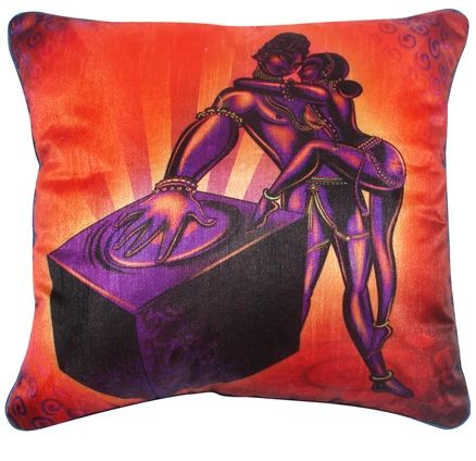 Home Blendz Digital Printed Love Cushion Cover without Fillers - Khajuraho 4