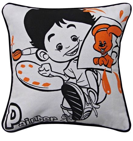 Home Blendz Cotton Children Cushion Cover without Fillers - Painter