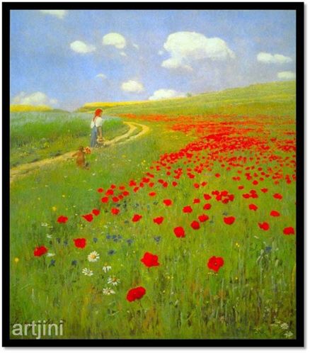 Field Of Poppies By Merse