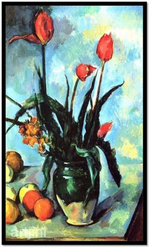 Still Life Vase With Tulips