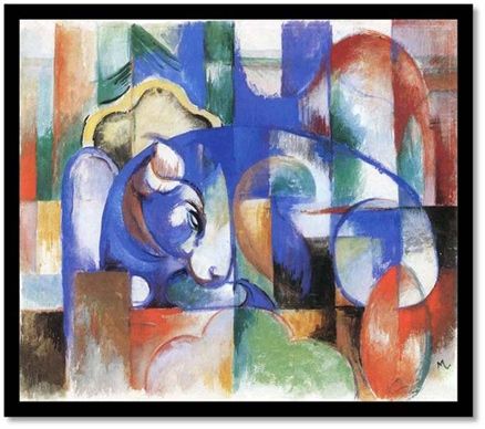 Lying Bull By Franz Marc