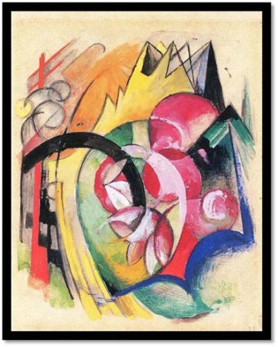 Colored Flowers By Franz Marc