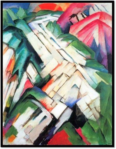 Mountains - Landscape by Franz Marc