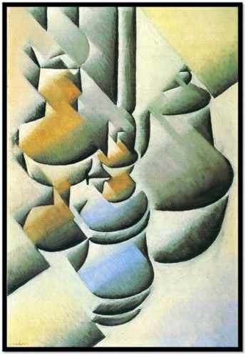 Still Life with Oil Lamp by Juan Gris