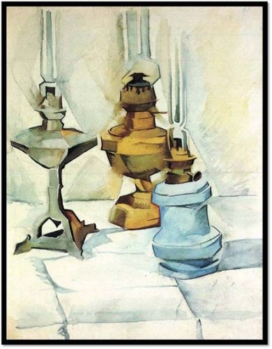 Still Life With Three Lamps by Juan Gris