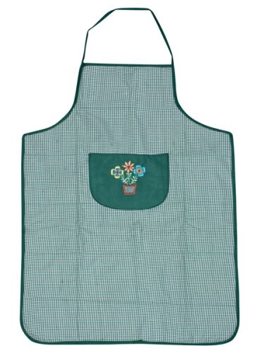 Krish Enterprises - Green Flower Pot Print Apron