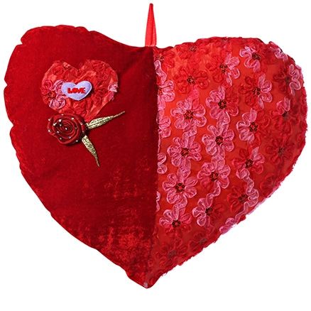 Krish Enterprises - Orchid Flower Heart Cushion