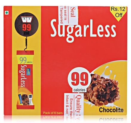 RiteBite Chocolite Sugarless 99 Calories Nutrition Bar