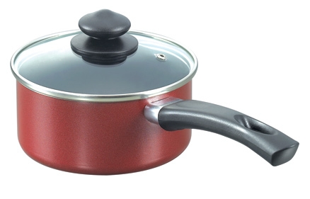 Prestige Omega Deluxe Induction Base Non Stick Cookware - Milk Pan with Lid