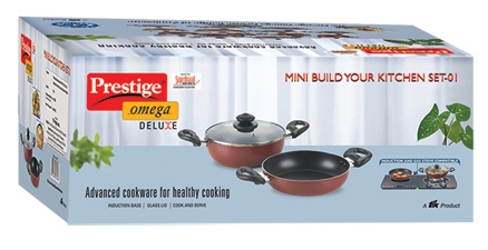 Prestige Omega Deluxe Induction Base Non Stick Cookware - Mini Build Your Kitchen Set
