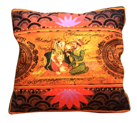 Eco Corner - Indian King and Queen Cushion Cover