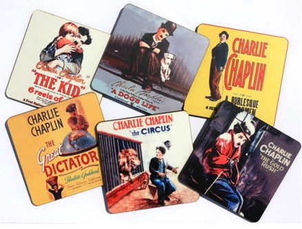 Eco Corner - Charlie Chaplin Movies Coaster Set