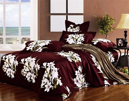 Skipper Maroon Queen Bed Sheets - Page 3 Story BS00372-1006