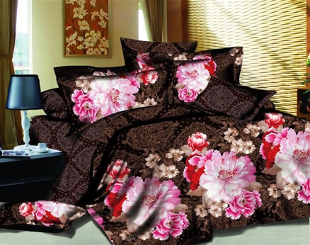 Skipper Coffee Brown Queen Bed Sheets - Page 3 Story BS00374-1009