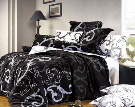 Skipper Black Double Bed Sheet - Tevel Story BS00368-1017