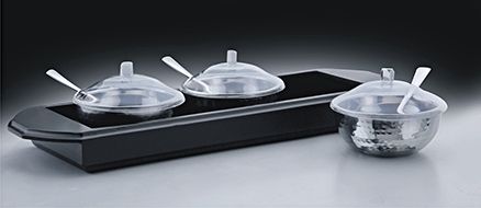 Awkenox Acrylic Tray with Katori and Tea Spoon