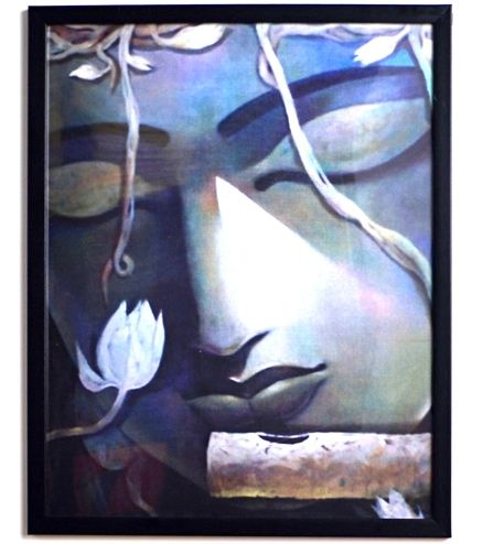 Aakriti Digital Painting on Fabric - Krishna