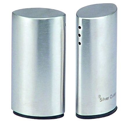 Silver Queen - Oval Shaped Salt and Pepper Shakers