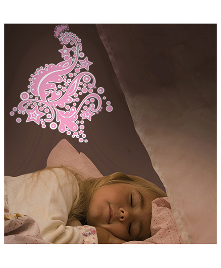 Home Decor Line Glow In Dark Fairies Wall Sticker - Pink Navy