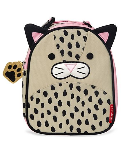 Skiphop Zoo Insulated Lunch Bag Leopard Design - Brown