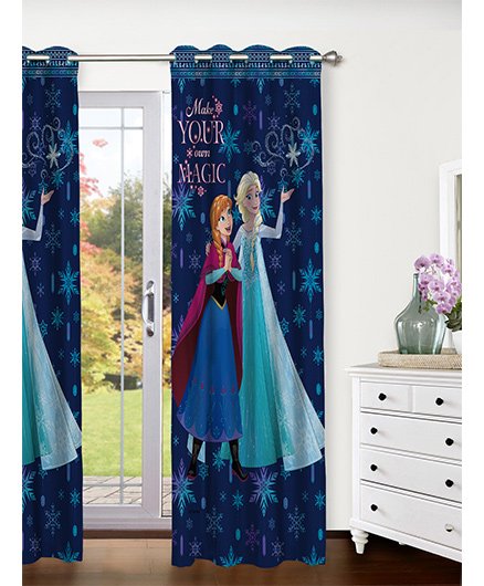 Athom Trendz Disney Frozen Door Curtain - Dark Blue