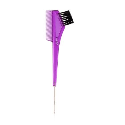 Vega Tail Comb with Dye Brush - Purple