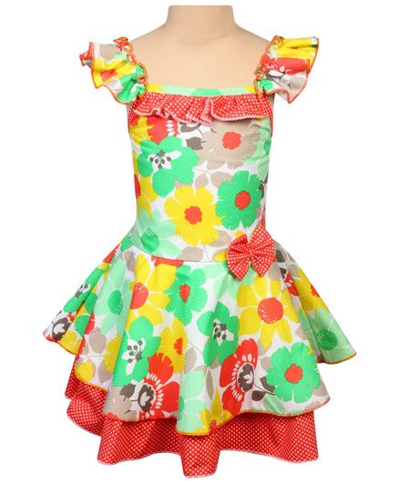 Floral Print Frock With Frill Strap 2 - 3 Years, Trendy And Comfortable ...