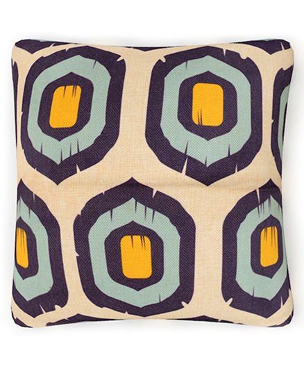 Home Union Polyster Digital Printed Cushion Cover - Cream