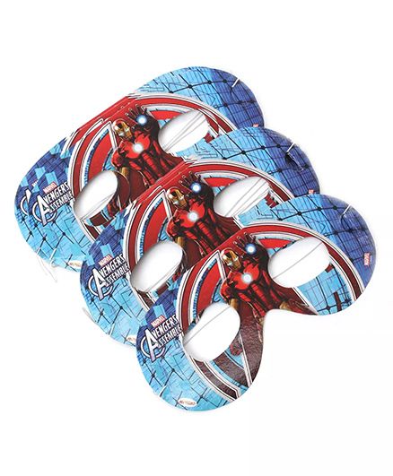 Funcart Iron Man Themed Eye Masks Pack Of 10 - Blue Red