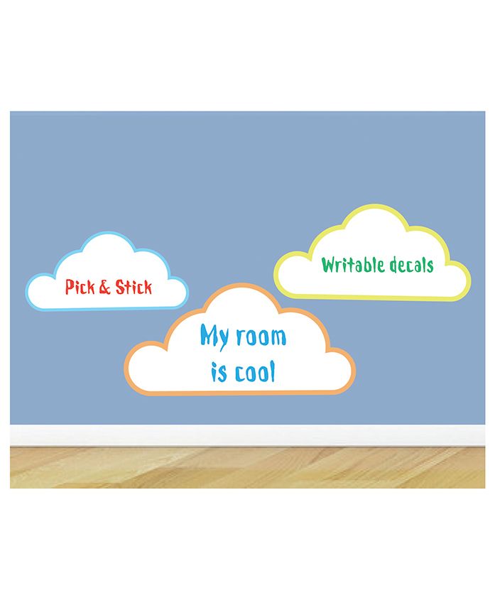 Little Jamun Writable Wall Sticker With Free Marker Pack Of 3 - White