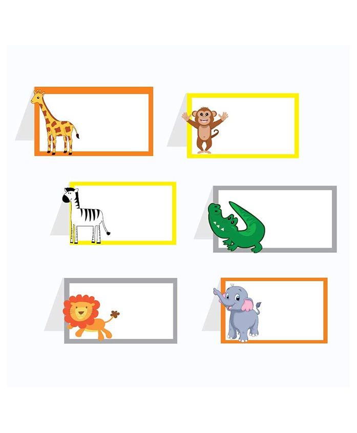 Party Propz Jungle Theme Menu Cards Multicolour - Pack Of 12