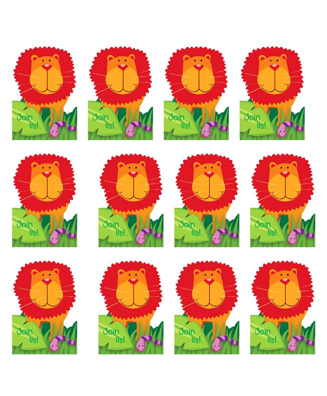 Party Propz Jungle Theme Thank You Tag Red & Green - 12 Pieces