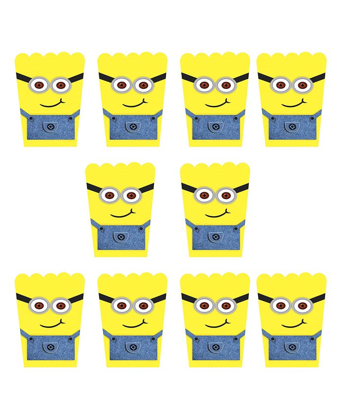 Party Propz Minion Theme Popcorn Box Yellow - 10 Pieces