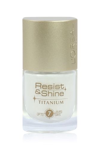 L''Oreal Resist & Shine Titanium Nail Color - 003 Pearly White