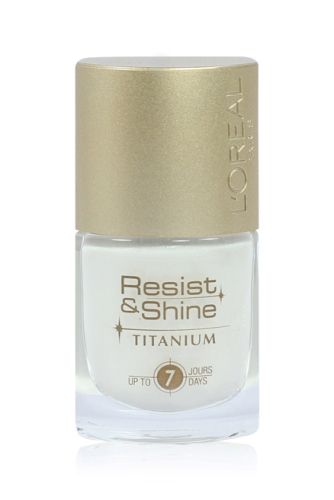 L''Oreal Resist & Shine Titanium Nail Color - 005 Dazzling White