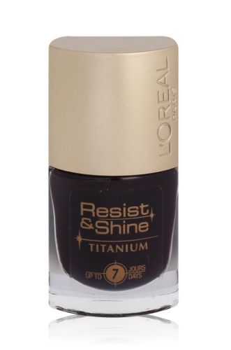 L''Oreal Resist & Shine Titanium Nail Color - 502 Burgundy Black