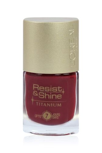 L''Oreal Resist & Shine Titanium Nail Color - 535 Merlot Red