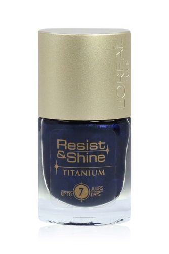 L''Oreal Resist & Shine Titanium Nail Color - 700 Navy Velvet