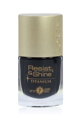 L''Oreal Resist & Shine Titanium Nail Color - 720 Deep Black