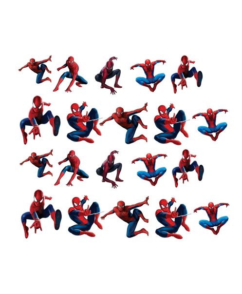 Party Propz Spiderman Themed Cut Outs Red & Blue - 20 Pieces