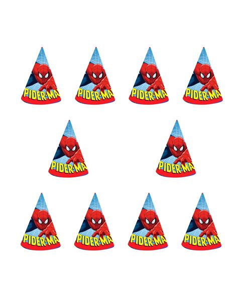Party Propz Spiderman Theme Cap(Set Of 10) / Spiderman Party Supplies