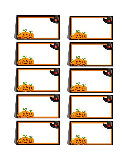 Party Propz Halloween Themed Menu Card White - 10 Pieces