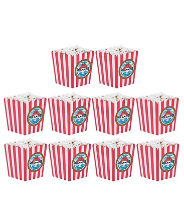Party Propz Pirate Themed Popcorn Box Red - Pack Of 10