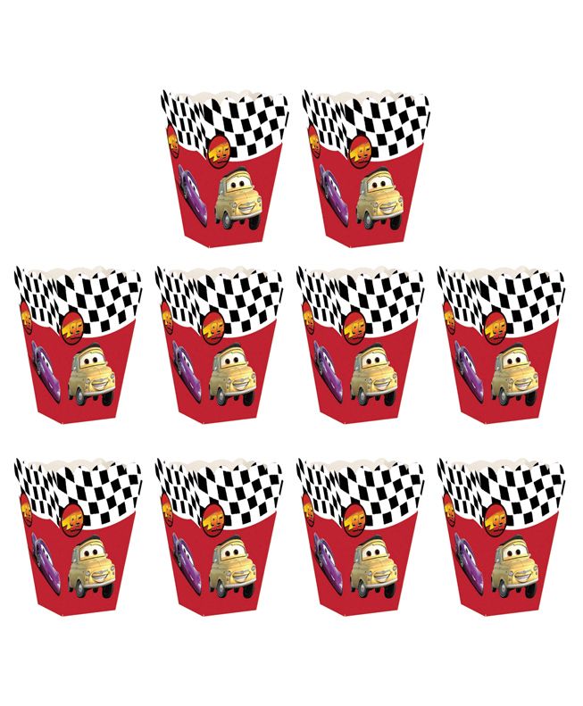 Party Propz Car Themed Popcorn Box Red - Pack Of 10