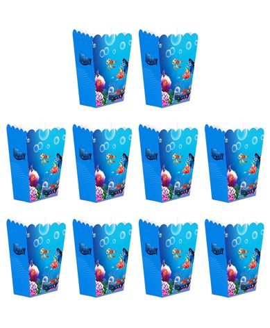 Party Propz Dory Themed Popcorn Box Blue - Pack Of 10