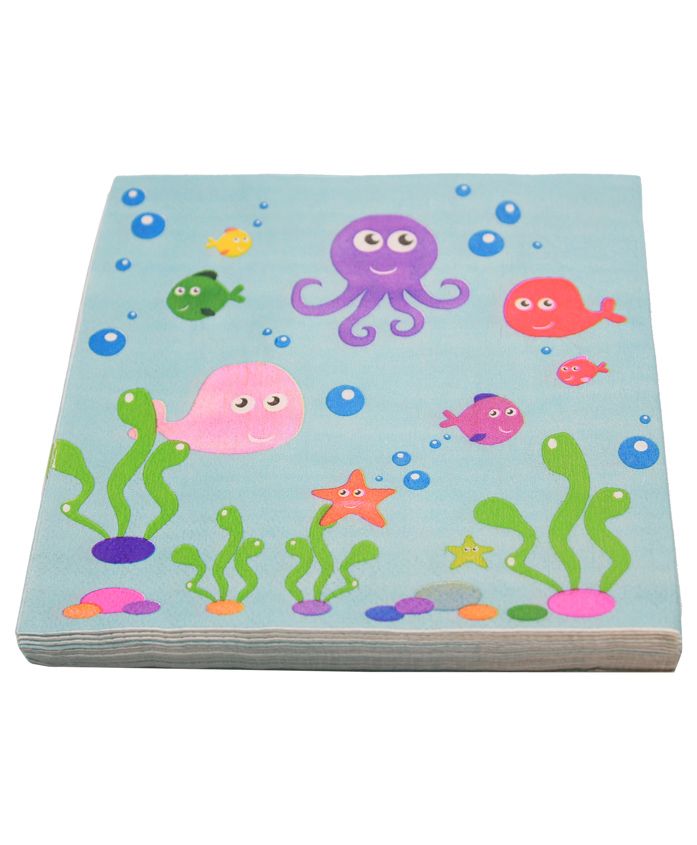 Quirky Monkey Under The Sea Tissue Paper Multicolor - Set Of 20